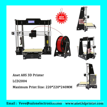 3d printer anet prusa i3 with one roll pla filament gift 3d printer kit